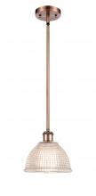 Innovations Lighting 516-1S-AC-G422-LED - Arietta - 1 Light - 8 inch - Antique Copper - Mini Pendant