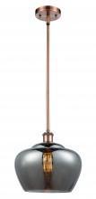 Innovations Lighting 516-1S-AC-G93-L-LED - Fenton - 1 Light - 11 inch - Antique Copper - Mini Pendant