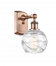 Innovations Lighting 516-1W-AC-G1213-6-LED - Athens Deco Swirl - 1 Light - 6 inch - Antique Copper - Sconce
