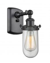 Innovations Lighting 516-1W-BK-232-CL - Kingsbury - 1 Light - 4 inch - Matte Black - Sconce