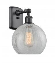 Innovations Lighting 516-1W-BK-G125 - Athens - 1 Light - 8 inch - Matte Black - Sconce