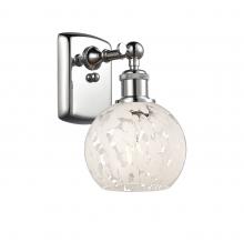 Innovations Lighting 516-1W-PC-G1216-6WM - White Mouchette - 1 Light - 6 inch - Polished Chrome - Sconce