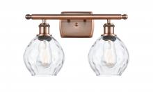Innovations Lighting 516-2W-AC-G362-LED - Waverly - 2 Light - 16 inch - Antique Copper - Bath Vanity Light