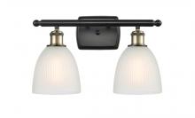 Innovations Lighting 516-2W-BAB-G381-LED - Castile - 2 Light - 16 inch - Black Antique Brass - Bath Vanity Light