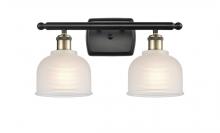 Innovations Lighting 516-2W-BAB-G411-LED - Dayton - 2 Light - 16 inch - Black Antique Brass - Bath Vanity Light