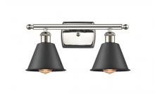 Innovations Lighting 516-2W-PN-M8-BK - Smithfield - 2 Light - 17 inch - Polished Nickel - Bath Vanity Light