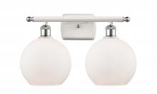 Innovations Lighting 516-2W-WPC-G121-LED - Athens - 2 Light - 18 inch - White Polished Chrome - Bath Vanity Light