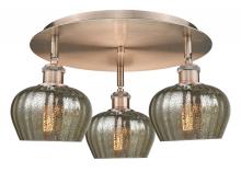 Innovations Lighting 516-3C-AC-G96 - Fenton - 3 Light - 18 inch - Antique Copper - Flush Mount