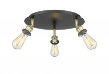 Innovations Lighting 516-3C-BAB - Ballston - 3 Light - 12 inch - Black Antique Brass - Flush Mount