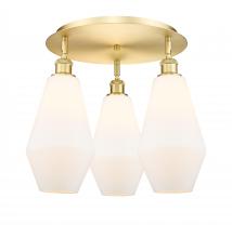 Innovations Lighting 516-3C-SG-G651-7 - Cindyrella - 3 Light - 19 inch - Satin Gold - Flush Mount