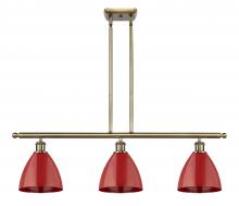 Innovations Lighting 516-3I-AB-MBD-75-RD - Plymouth - 3 Light - 36 inch - Antique Brass - Cord hung - Island Light