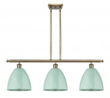 Innovations Lighting 516-3I-AB-MBD-9-SF - Plymouth - 3 Light - 36 inch - Antique Brass - Cord hung - Island Light