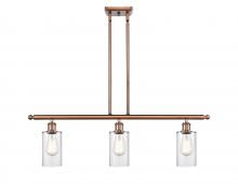 Innovations Lighting 516-3I-AC-G802 - Clymer - 3 Light - 36 inch - Antique Copper - Cord hung - Island Light