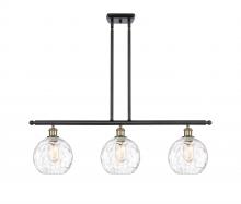 Innovations Lighting 516-3I-BAB-G1215-8 - Athens Water Glass - 3 Light - 36 inch - Black Antique Brass - Cord hung - Island Light