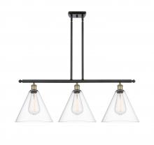 Innovations Lighting 516-3I-BAB-GBC-122 - Berkshire - 3 Light - 39 inch - Black Antique Brass - Cord hung - Island Light