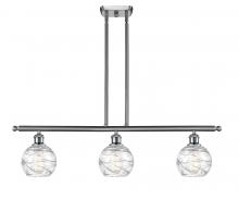 Innovations Lighting 516-3I-SN-G1213-6 - Athens Deco Swirl - 3 Light - 36 inch - Brushed Satin Nickel - Cord hung - Island Light