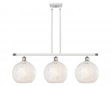 Innovations Lighting 516-3I-WPC-G1216-10WM - White Mouchette - 3 Light - 37 inch - White Polished Chrome - Stem Hung - Island Light