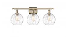 Innovations Lighting 516-3W-AB-G1215-8-LED - Athens Water Glass - 3 Light - 28 inch - Antique Brass - Bath Vanity Light