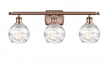 Innovations Lighting 516-3W-AC-G1213-6-LED - Athens Deco Swirl - 3 Light - 26 inch - Antique Copper - Bath Vanity Light