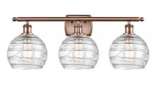 Innovations Lighting 516-3W-AC-G1213-8-LED - Athens Deco Swirl - 3 Light - 28 inch - Antique Copper - Bath Vanity Light
