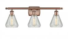 Innovations Lighting 516-3W-AC-G275-LED - Conesus - 3 Light - 26 inch - Antique Copper - Bath Vanity Light
