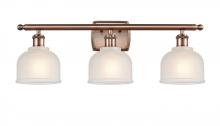 Innovations Lighting 516-3W-AC-G411-LED - Dayton - 3 Light - 26 inch - Antique Copper - Bath Vanity Light