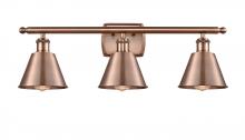 Innovations Lighting 516-3W-AC-M8 - Smithfield - 3 Light - 27 inch - Antique Copper - Bath Vanity Light