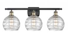 Innovations Lighting 516-3W-BAB-G1213-8-LED - Athens Deco Swirl - 3 Light - 28 inch - Black Antique Brass - Bath Vanity Light