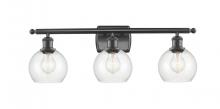 Innovations Lighting 516-3W-BK-G122-6 - Athens - 3 Light - 26 inch - Matte Black - Bath Vanity Light