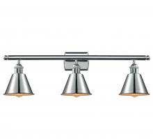 Innovations Lighting 516-3W-PC-M8-LED - Smithfield - 3 Light - 27 inch - Polished Chrome - Bath Vanity Light