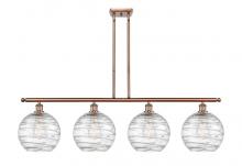 Innovations Lighting 516-4I-AC-G1213-10-LED - Athens Deco Swirl - 4 Light - 48 inch - Antique Copper - Cord hung - Island Light