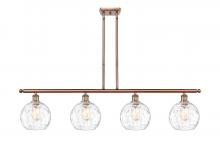 Innovations Lighting 516-4I-AC-G1215-8-LED - Athens Water Glass - 4 Light - 48 inch - Antique Copper - Cord hung - Island Light