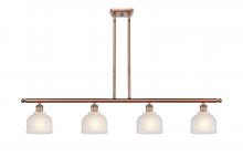 Innovations Lighting 516-4I-AC-G411-LED - Dayton - 4 Light - 48 inch - Antique Copper - Cord hung - Island Light