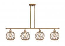 Innovations Lighting 516-4I-BB-G122-8RB - Farmhouse Rope - 4 Light - 48 inch - Brushed Brass - Cord hung - Island Light