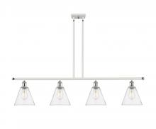 Innovations Lighting 516-4I-WPC-GBC-84 - Berkshire - 4 Light - 48 inch - White Polished Chrome - Cord hung - Island Light