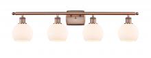 Innovations Lighting 516-4W-AC-G121-6-LED - Athens - 4 Light - 36 inch - Antique Copper - Bath Vanity Light