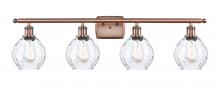 Innovations Lighting 516-4W-AC-G362-LED - Waverly - 4 Light - 36 inch - Antique Copper - Bath Vanity Light