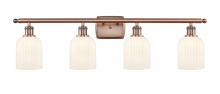 Innovations Lighting 516-4W-AC-G559-5GWH - Bridal Veil - 4 Light - 35 inch - Antique Copper - Bath Vanity Light