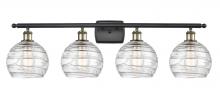 Innovations Lighting 516-4W-BAB-G1213-8-LED - Athens Deco Swirl - 4 Light - 38 inch - Black Antique Brass - Bath Vanity Light