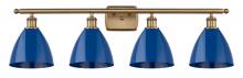 Innovations Lighting 516-4W-BB-MBD-75-BL - Plymouth - 4 Light - 38 inch - Brushed Brass - Bath Vanity Light