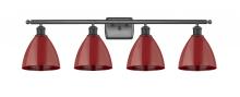 Innovations Lighting 516-4W-BK-MBD-75-RD - Plymouth - 4 Light - 38 inch - Matte Black - Bath Vanity Light