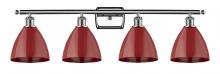 Innovations Lighting 516-4W-PC-MBD-75-RD - Plymouth - 4 Light - 38 inch - Polished Chrome - Bath Vanity Light