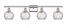 Innovations Lighting 516-4W-PN-G1215-6-LED - Athens Water Glass - 4 Light - 36 inch - Polished Nickel - Bath Vanity Light