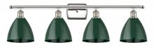 Innovations Lighting 516-4W-PN-MBD-75-GR - Plymouth - 4 Light - 38 inch - Polished Nickel - Bath Vanity Light