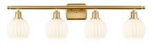 Innovations Lighting 516-4W-SG-G1217-6WV - White Venetian - 4 Light - 36 inch - Satin Gold - Bath Vanity Light