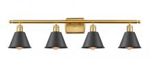 Innovations Lighting 516-4W-SG-M8-BK - Smithfield - 4 Light - 37 inch - Satin Gold - Bath Vanity Light