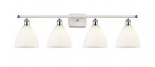 Innovations Lighting 516-4W-WPC-GBD-751 - Bristol - 4 Light - 38 inch - White Polished Chrome - Bath Vanity Light