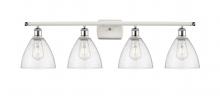 Innovations Lighting 516-4W-WPC-GBD-754 - Bristol - 4 Light - 38 inch - White Polished Chrome - Bath Vanity Light