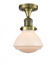 Innovations Lighting 517-1CH-AB-G321-LED - Olean - 1 Light - 7 inch - Antique Brass - Semi-Flush Mount