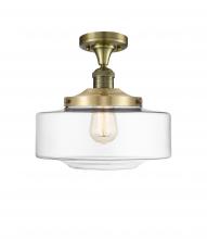 Innovations Lighting 517-1CH-AB-G692-12-LED - Bridgeton - 1 Light - 12 inch - Antique Brass - Semi-Flush Mount